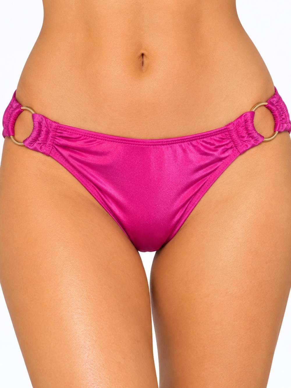 Vitamin A Fuschia Bikini Bottom W/Rings nwt